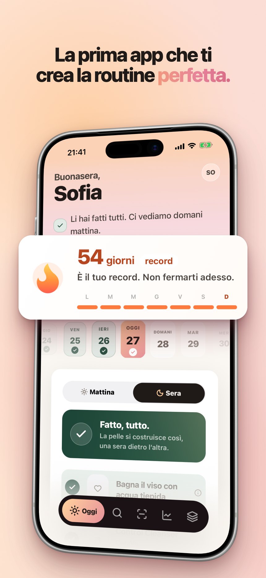 GLOUP: la schermata Oggi